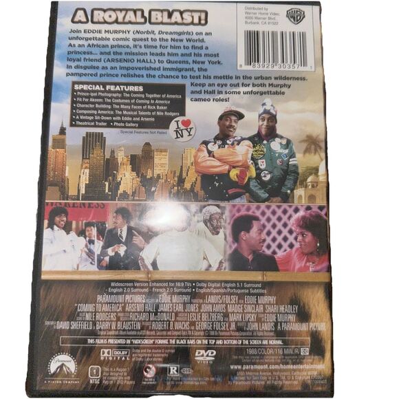 Coming to America (DVD, 1988, 2007) - Special Collector's Edition - Brand New - Picture 2 of 2